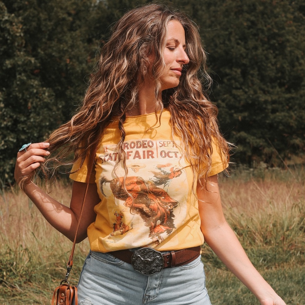 New Rodeo Mustard Yellow Graphic Tee